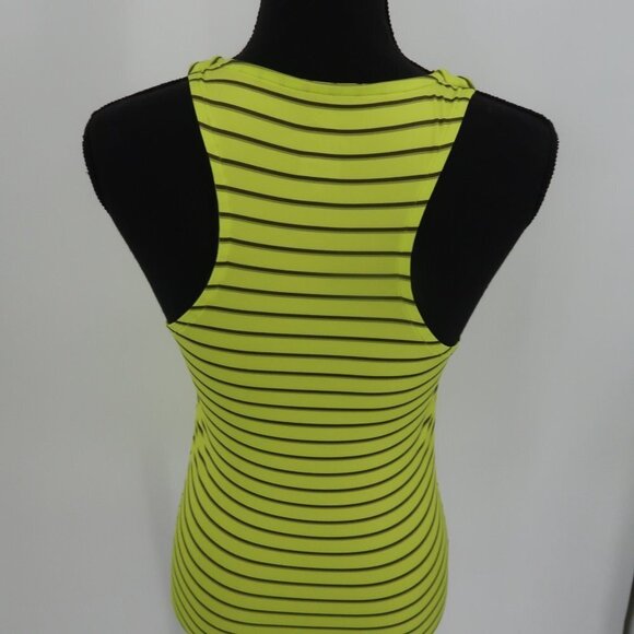 Nike Dri-Fit Yellow Gray Striped Athletic Tank Top Size Small - Picture 6 of 6